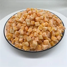 بطاطا حلوة مجمدة مقطعة إلى مكعبات